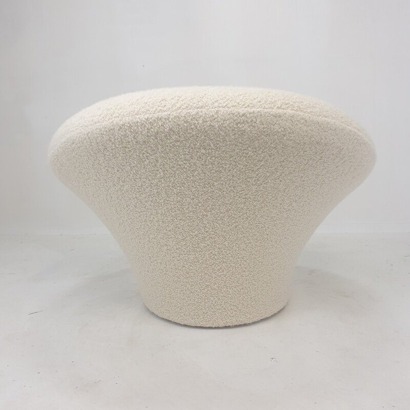 Vintage "Gros Champignon" armchair and pouf in wool by Pierre Paulin for Artifort, 1960