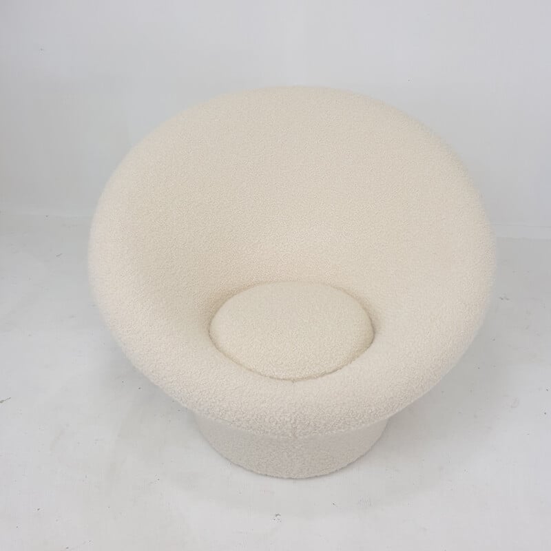 Vintage "Gros Champignon" armchair and pouf in wool by Pierre Paulin for Artifort, 1960