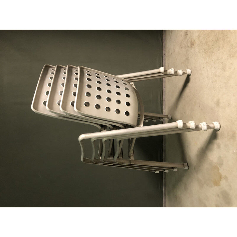 Lot de 4 fauteuils vintage Landi par Hans Coray pour Mewa, 1960