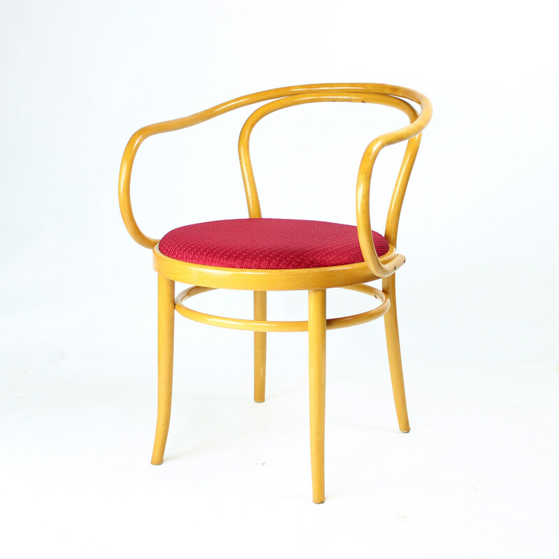 Conjunto de 6 cadeiras de jantar vintage em madeira bentwood da Thonet para Ton, 1960