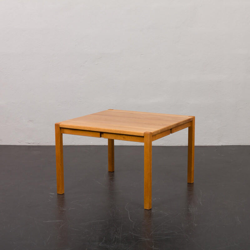 Vintage square solid oak coffee table by Kurt Ostervig for KP Mobler, Denmark 1970