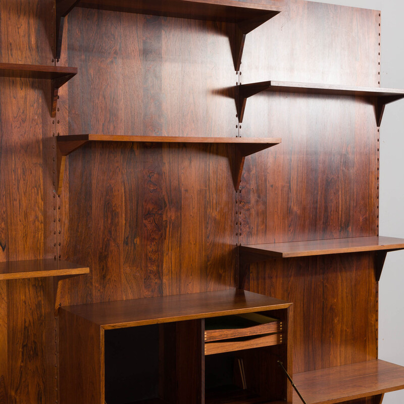 Vintage 3-bay rosewood bookcase by Poul Cadovius, Denmark 1960