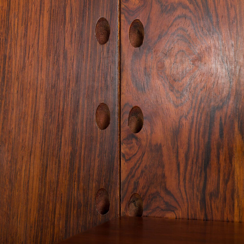 Vintage 3-bay rosewood bookcase by Poul Cadovius, Denmark 1960