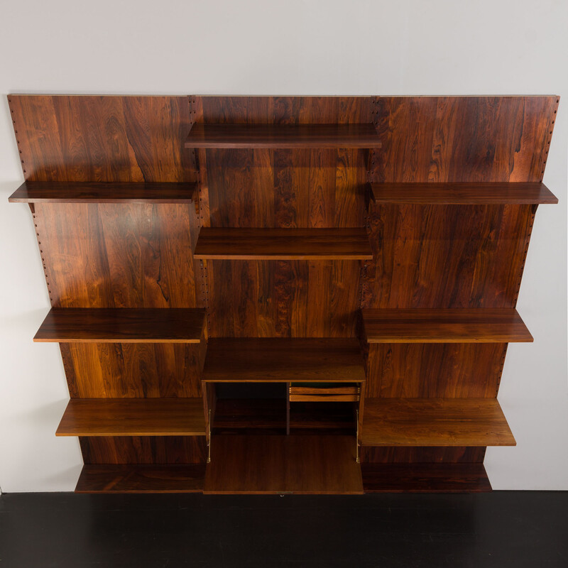 Vintage 3-bay rosewood bookcase by Poul Cadovius, Denmark 1960