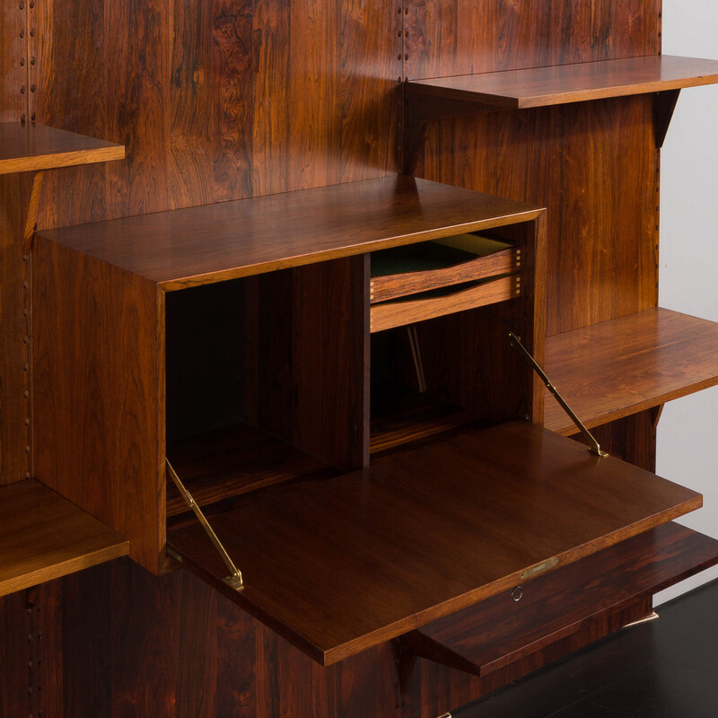 Vintage 3-bay rosewood bookcase by Poul Cadovius, Denmark 1960