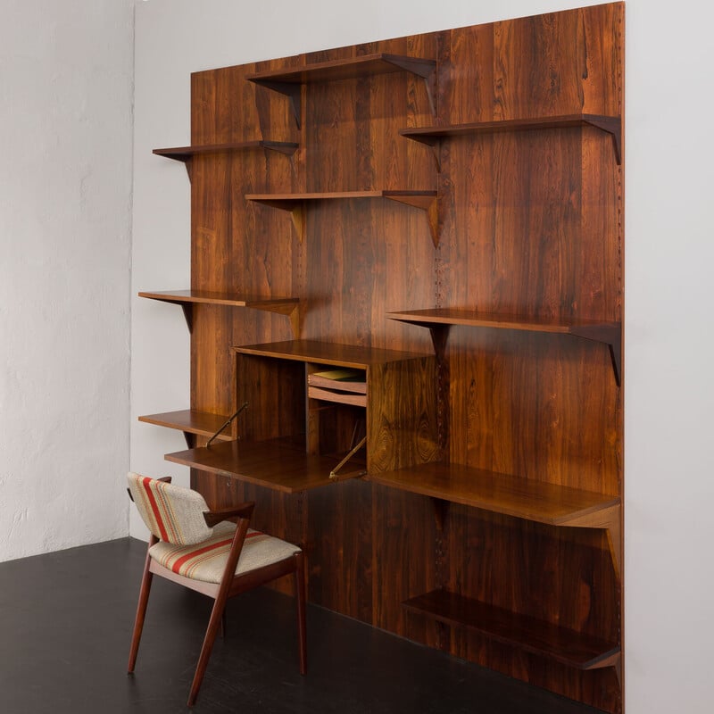 Vintage 3-bay rosewood bookcase by Poul Cadovius, Denmark 1960