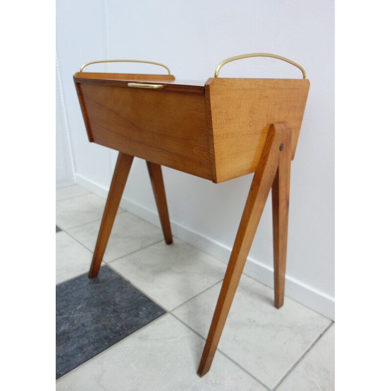 Table à couture en bois vintage - 1960