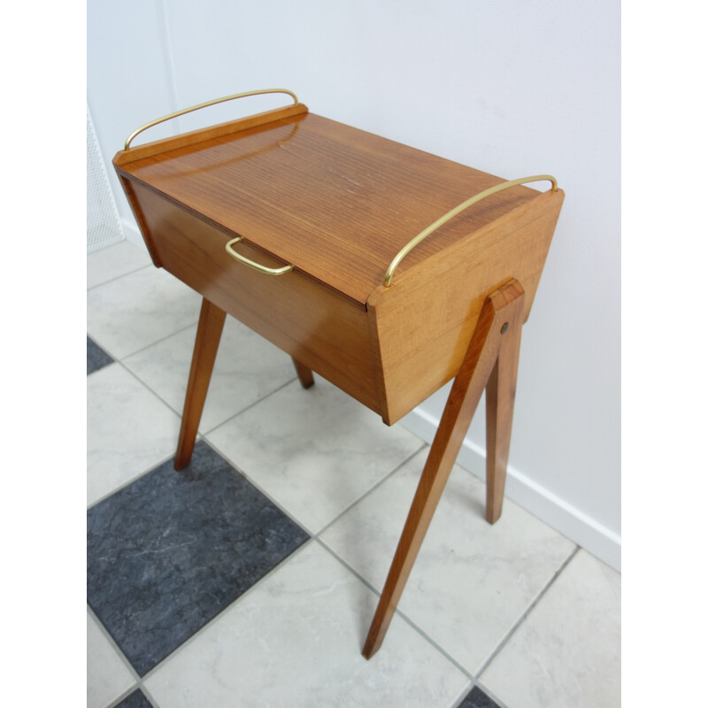 Mid-century sewingbox in wood - 1960s