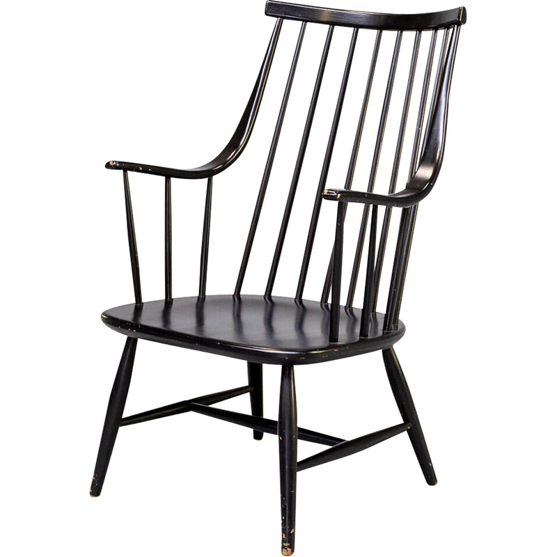 Cadeira de braços em madeira de bétula vintage de Lena Larsson Grandessa para Nesto, 1960