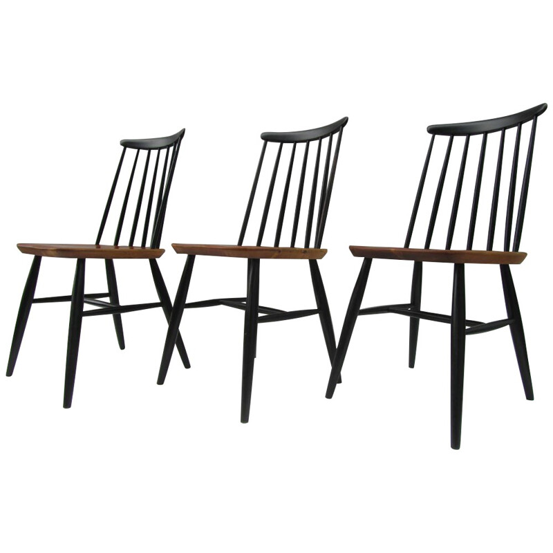 Set of 3 chairs in teak - 1950s