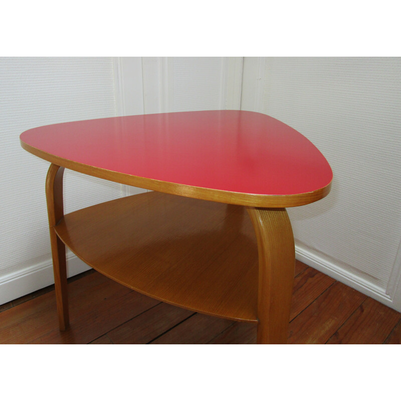 Bow Wood tripod coffee table by Steiner - 1950s