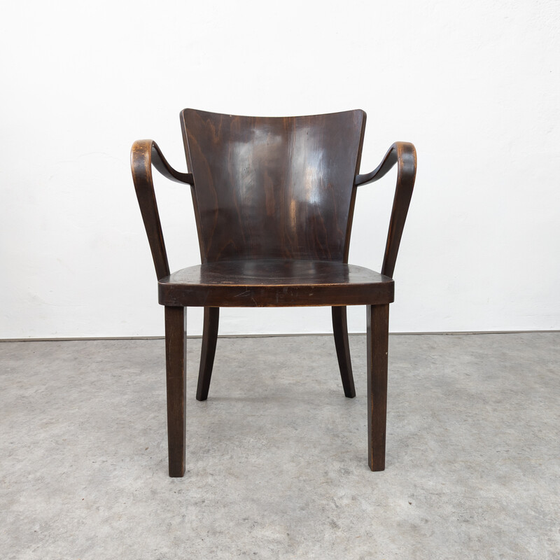 Fauteuil vintage B47 en hêtre et contreplaqué pour Thonet, 1930