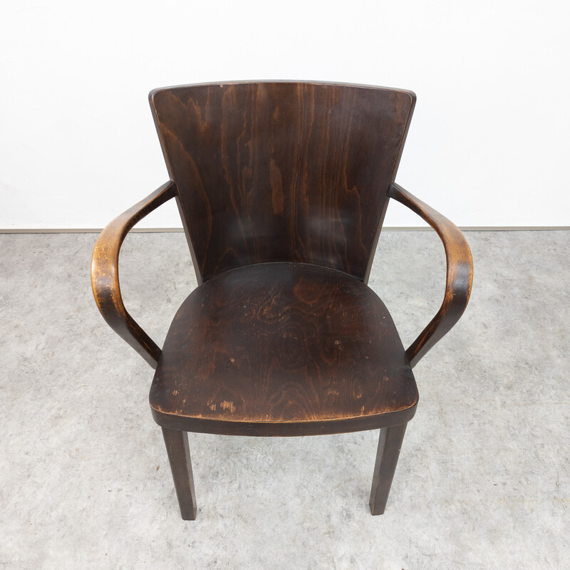 Fauteuil vintage B47 en hêtre et contreplaqué pour Thonet, 1930