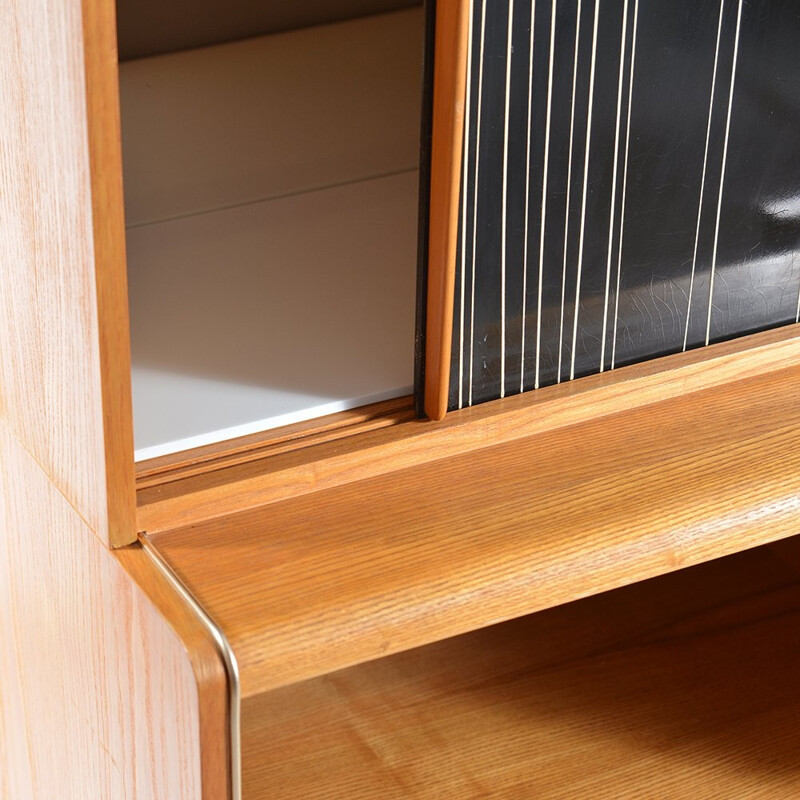 Wood glass and mirror sideboard, Nepožitek & Landsman - 1960s