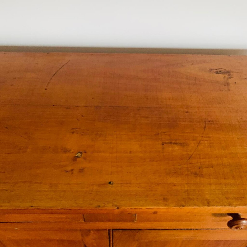 Vintage brown wooden sideboard