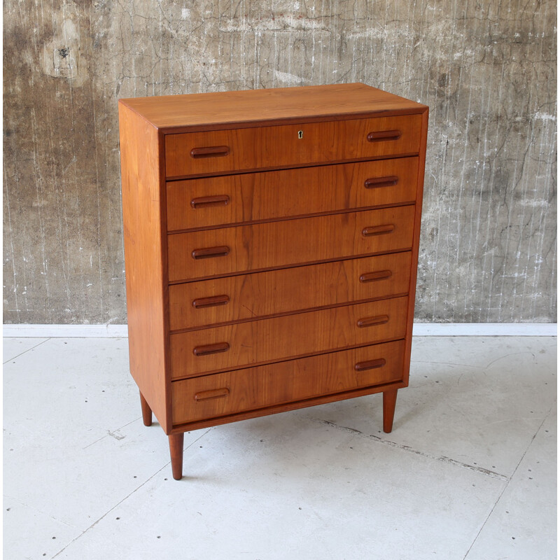 Mid century Scandinavian teak chest of drawers - 1960s