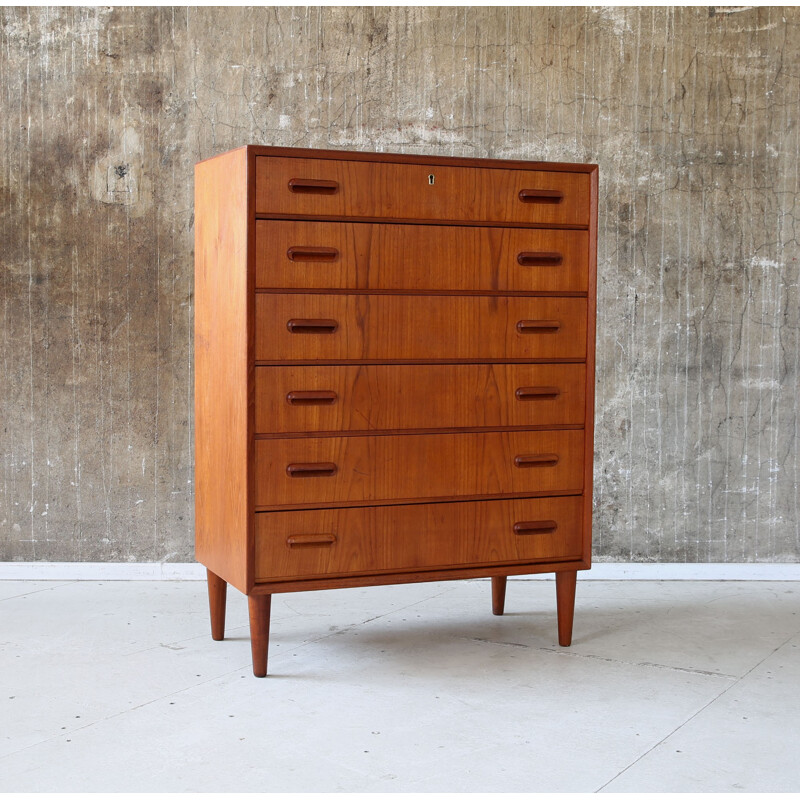 Mid century Scandinavian teak chest of drawers - 1960s