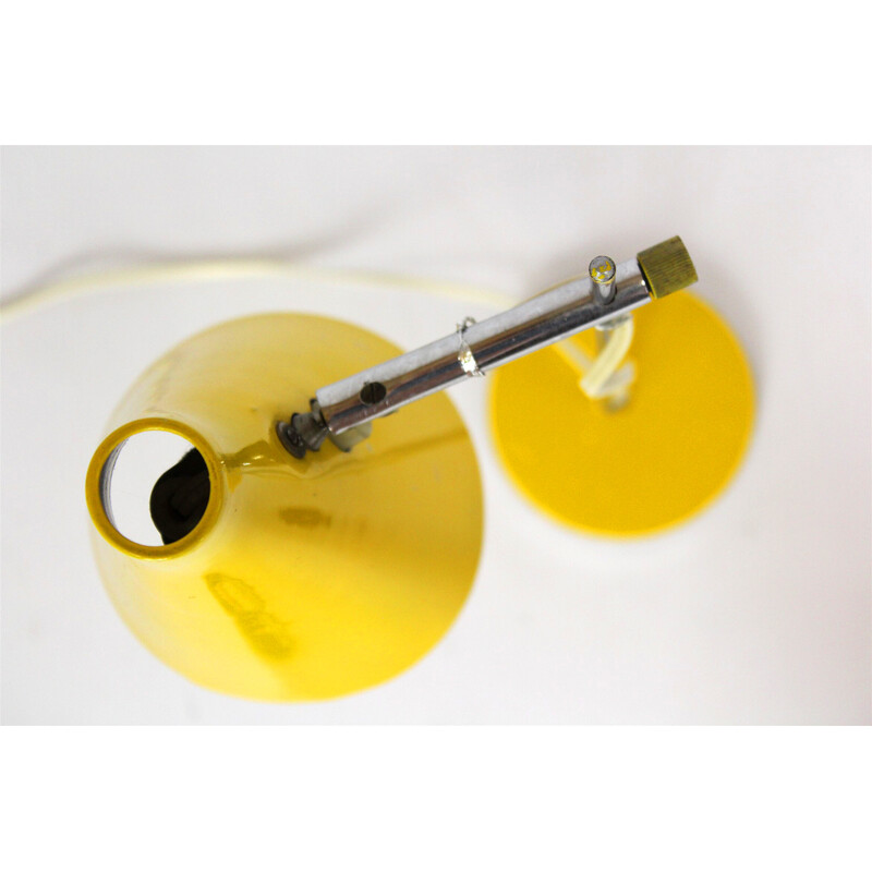 Vintage yellow desk lamp by Josef Hurka for Lidokov, 1970