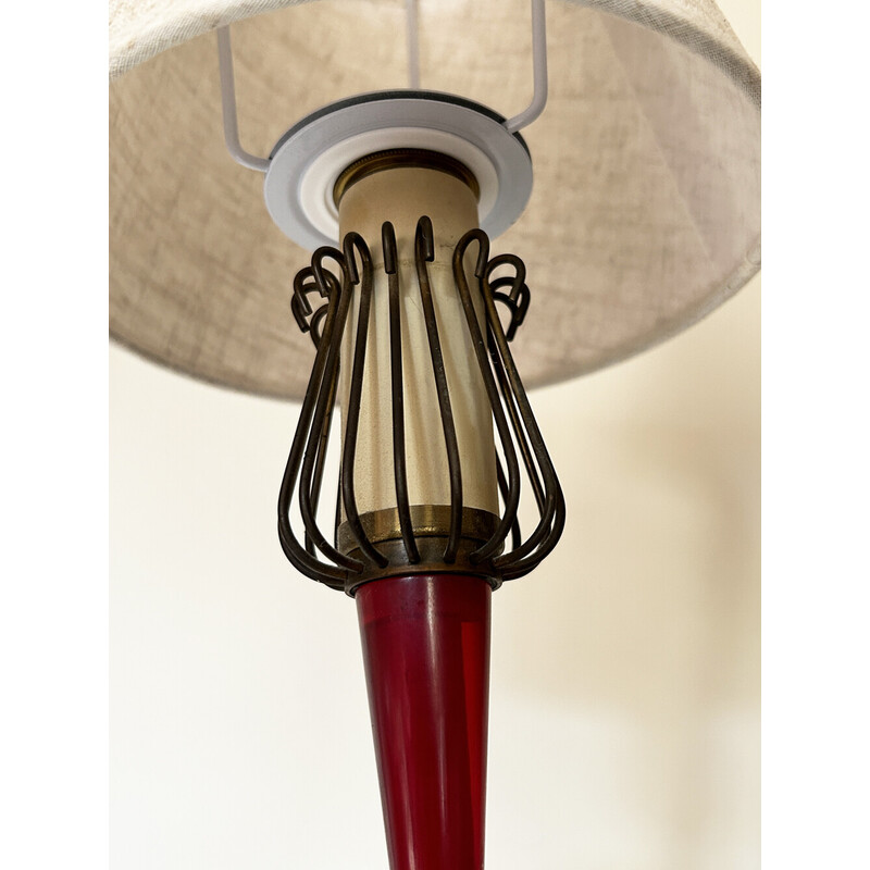 Vintage "Muguet" floor lamp by René Mathieu for Lunel Paris, France 1950