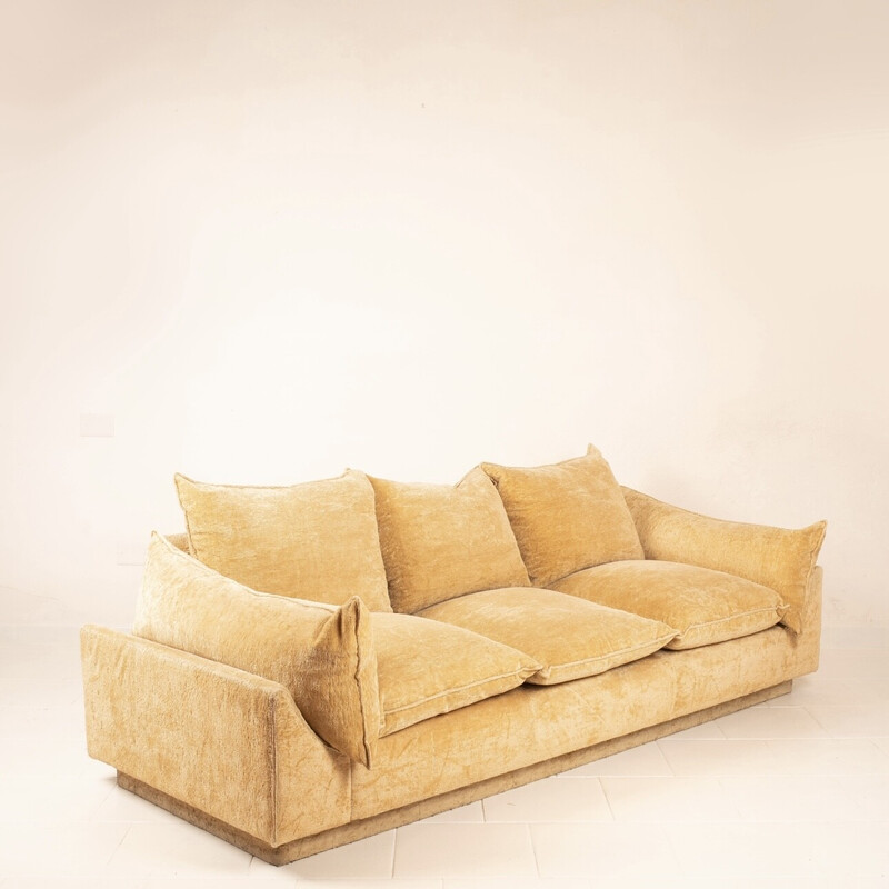 Vintage 3-seater "Cado" sofa in fabric by Gunnar Gravesen and David Lewis for Icf De Padova, 1970