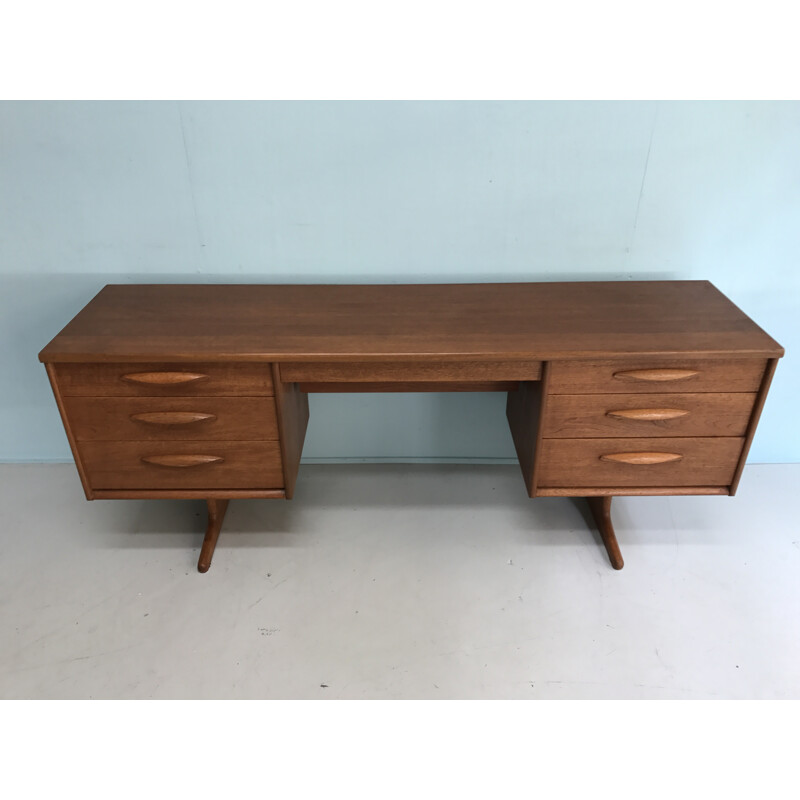 Large Austinsuite teak desk - 1960s