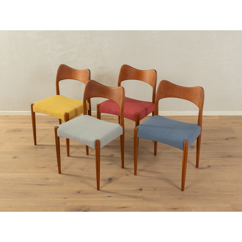 Vintage teak dining chairs by Arne Hovmand Olsen for Mogens Kold, Denmark 1960