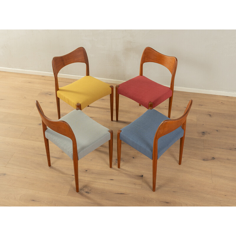 Vintage teak dining chairs by Arne Hovmand Olsen for Mogens Kold, Denmark 1960