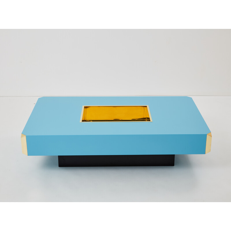 Vintage brass coffee table by Mario Sabot, Italy 1970