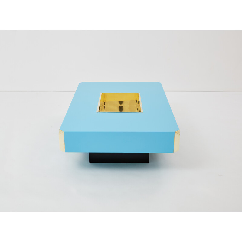 Vintage brass coffee table by Mario Sabot, Italy 1970