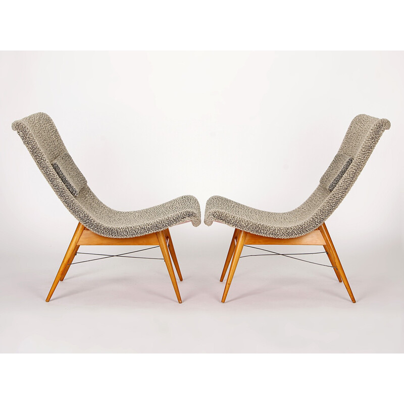 Pair of lounge Chairs by Miroslav Navratil for Cesky Nabytek - 1960s