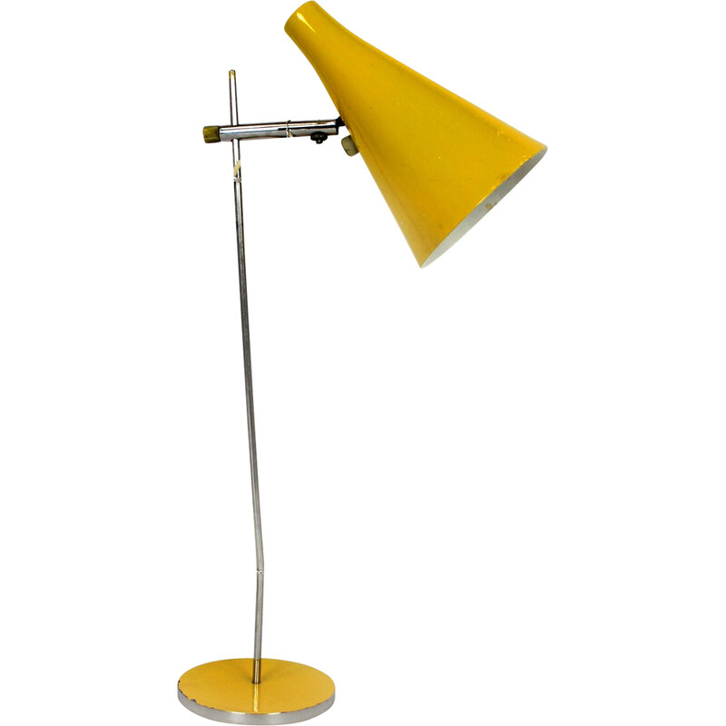 Vintage yellow desk lamp by Josef Hurka for Lidokov, 1970