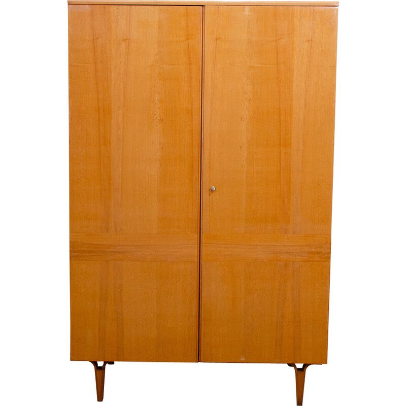 Armoire vintage en bois de frêne et contreplaqué pour Novy Domov, Tchécoslovaquie 1970