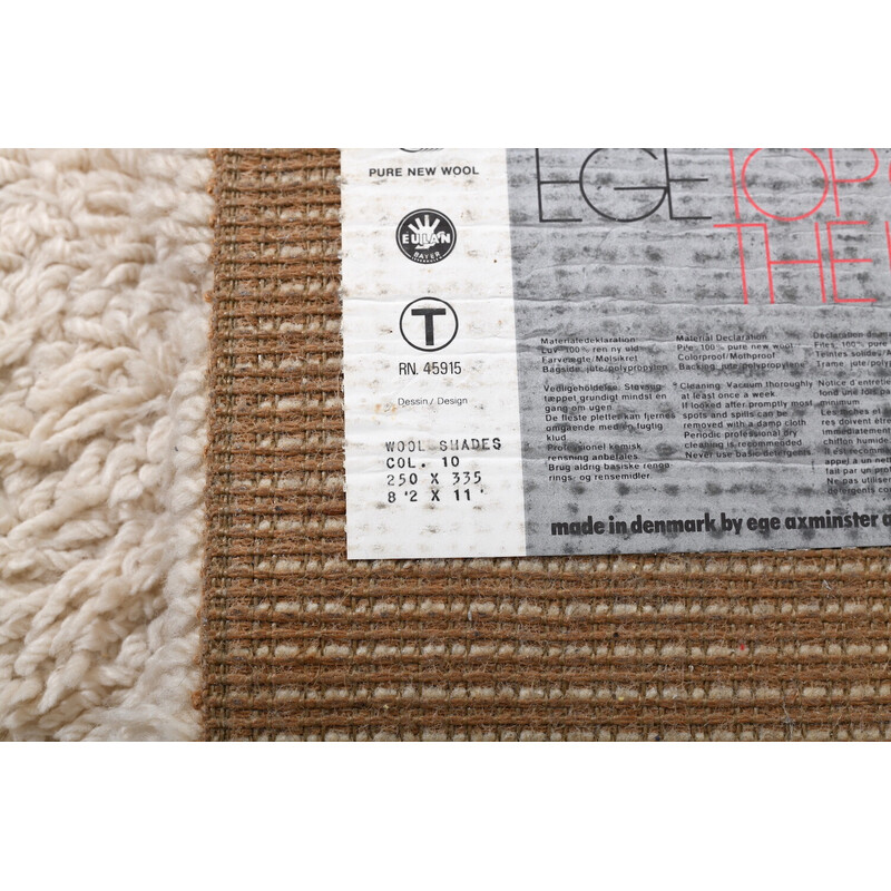 Alfombra vintage de lana de Ege Axminster, Dinamarca 1970