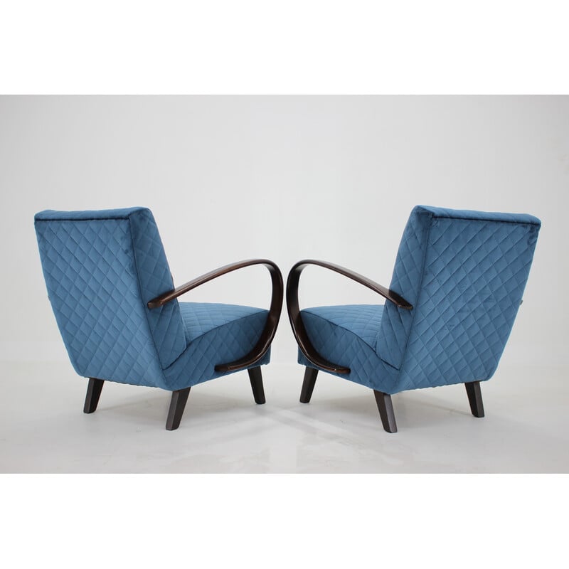 Pair of vintage armchairs by Jindrich Halabala, Czechoslovakia 1950