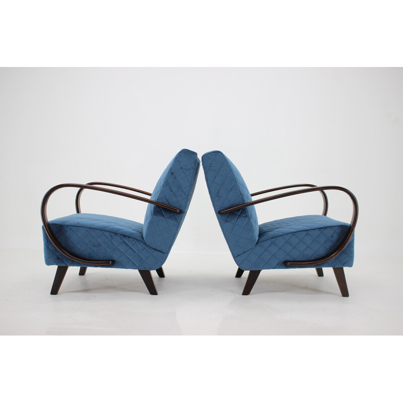 Paire de fauteuils vintage de Jindrich Halabala, Tchécoslovaquie 1950