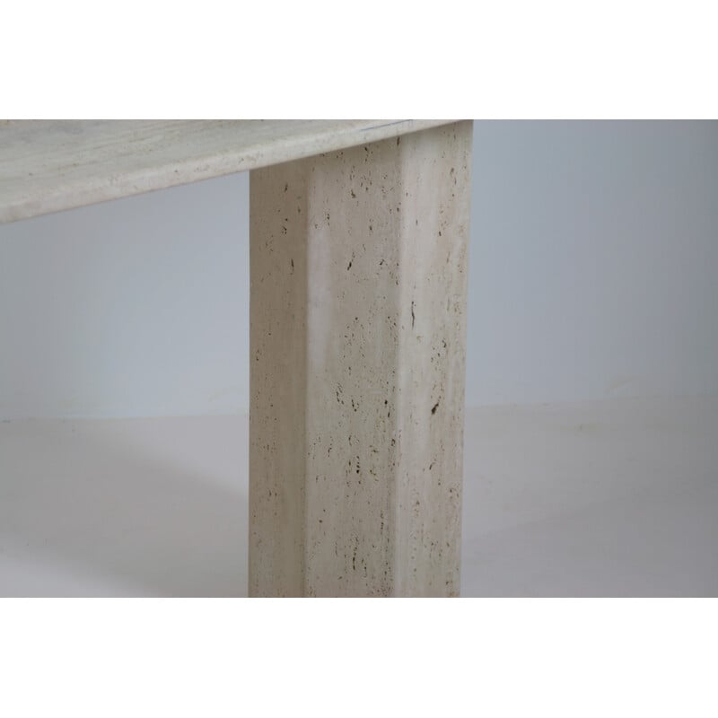 Vintage travertine console, Italy 1970