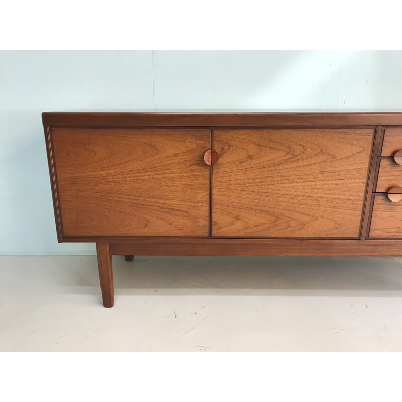 Enfilade marron en teck produit par Nathan - 1960