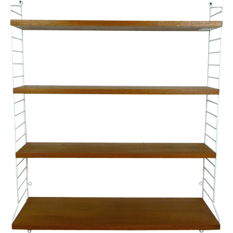 Swedish teak wall shelf by Nisse Strinning for String Design AB - 1960s