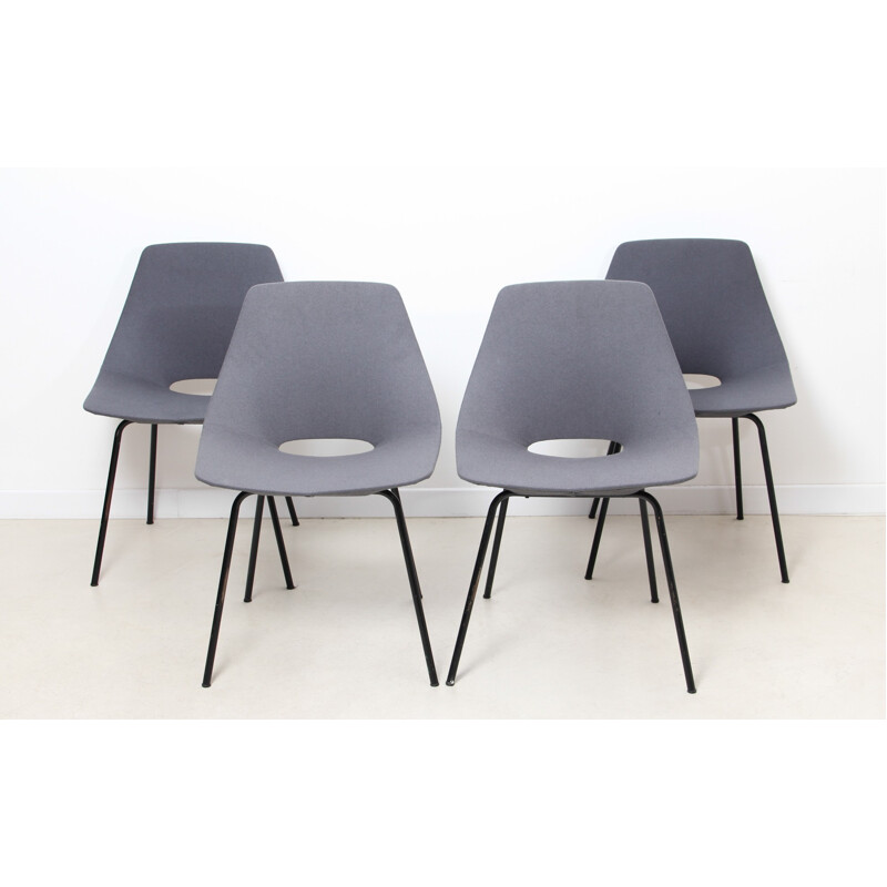 Suite of 4 "Amsterdam" chairs, Pierre GUARICHE - 1950s