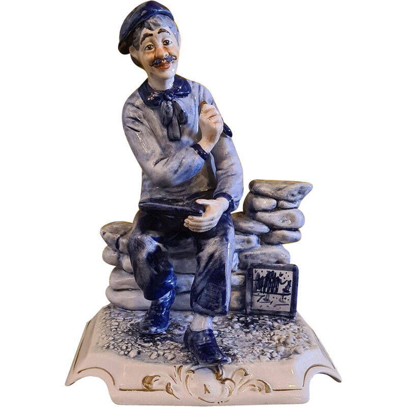 Sculpture vintage en porcelaine, Italie 1990