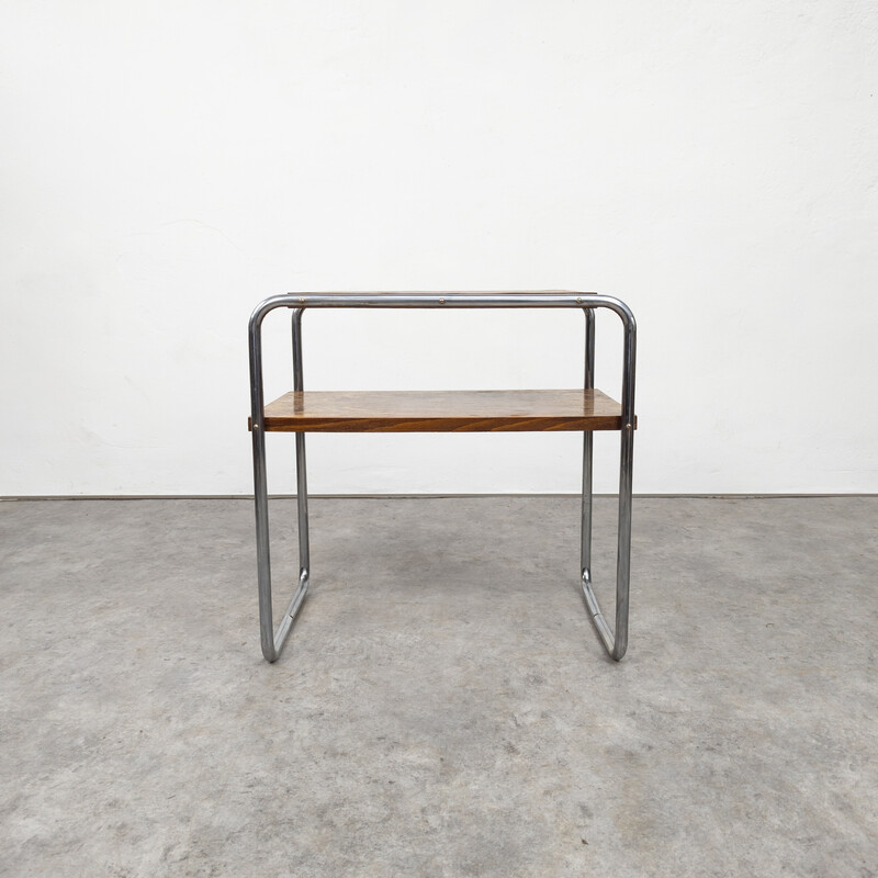 Vintage B 12 side table in chrome-plated steel tube by Marcel Breuer for Thonet, 1928