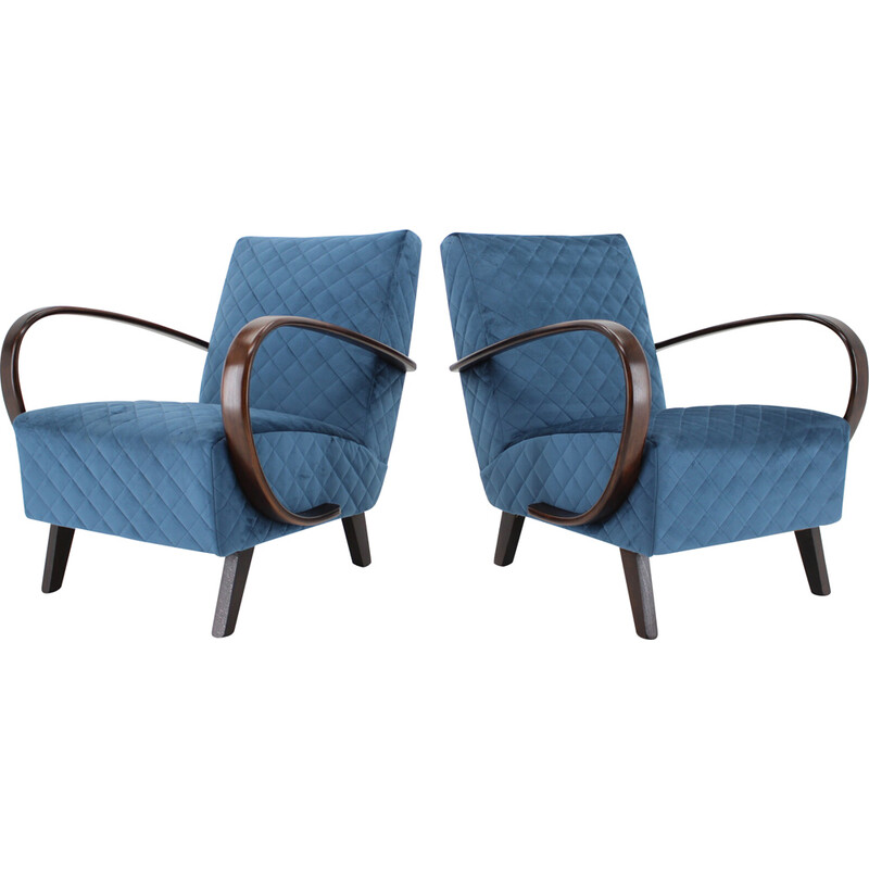 Pair of vintage armchairs by Jindrich Halabala, Czechoslovakia 1950