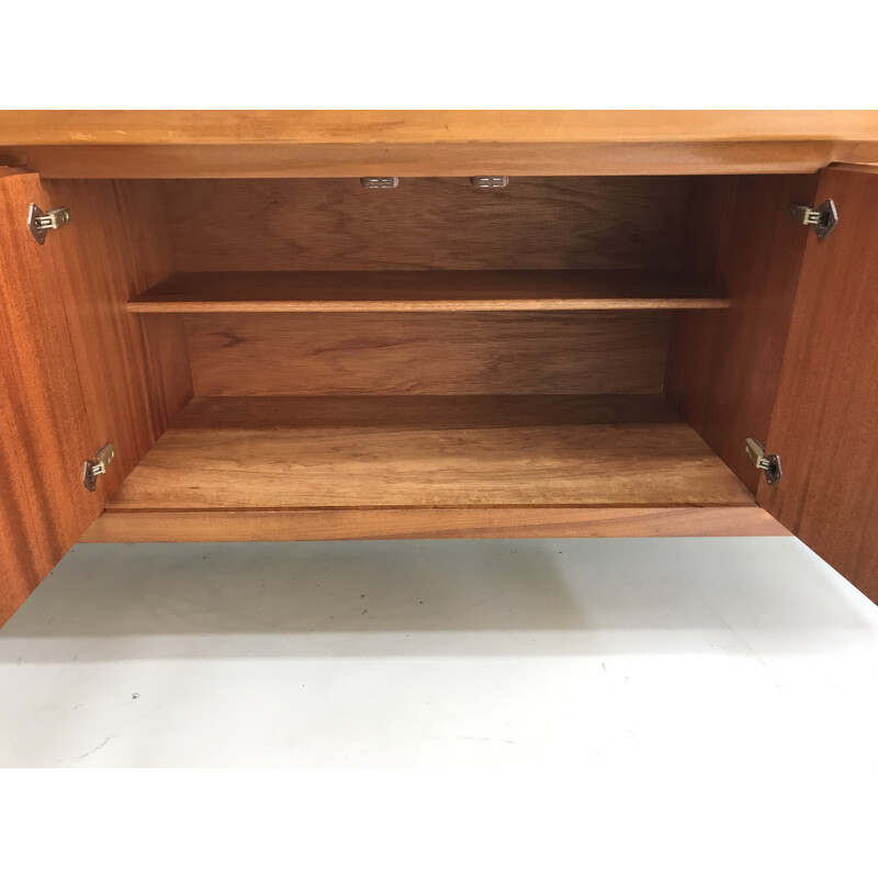 Sideboard with circles on the doors in teak made by Nathan - 1960s 