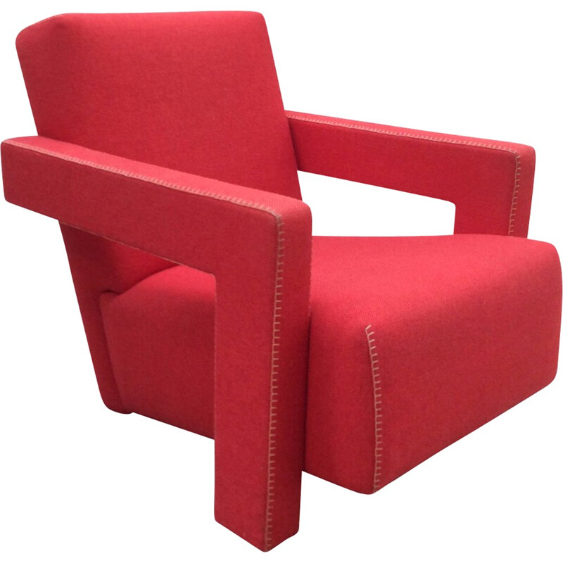 637 Red armchair by Gerrit Thomas Rietveld for Cassina - 1970s