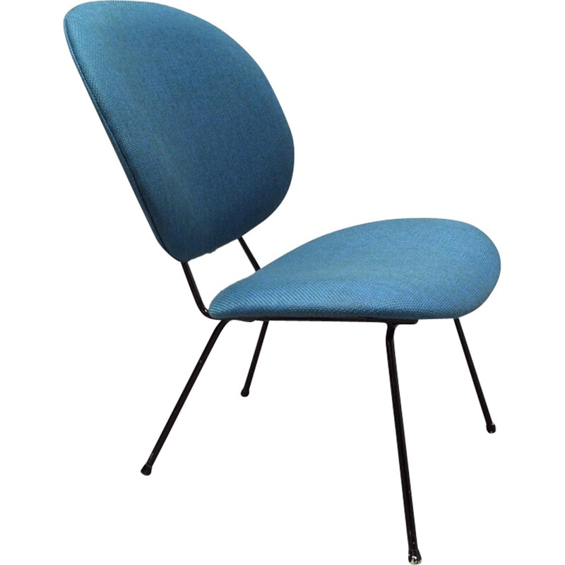 Pair of blue low armchairs by Willem Gispen - 1960s