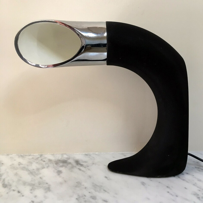 Brutalist curve lamp by Mauro Martini produced by Fratelli Martini - 1970s