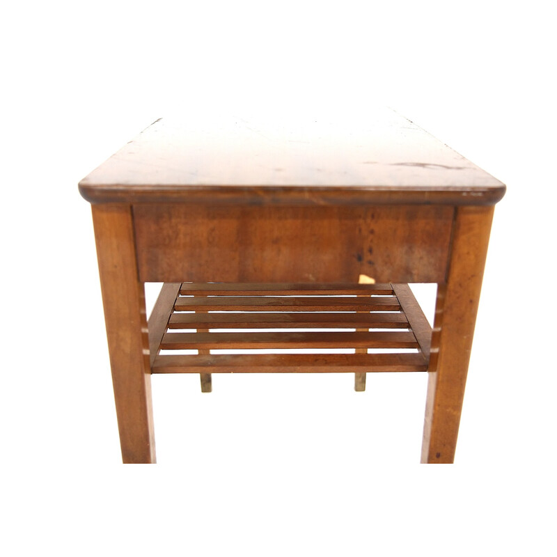 Table de chevet vintage en acajou, Suède 1950