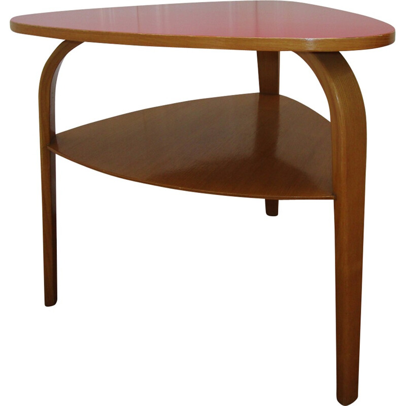 Bow Wood tripod coffee table by Steiner - 1950s