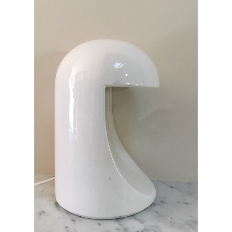The "Longobarda" white ceramics lamp by Marcello Cuneo - 1960s