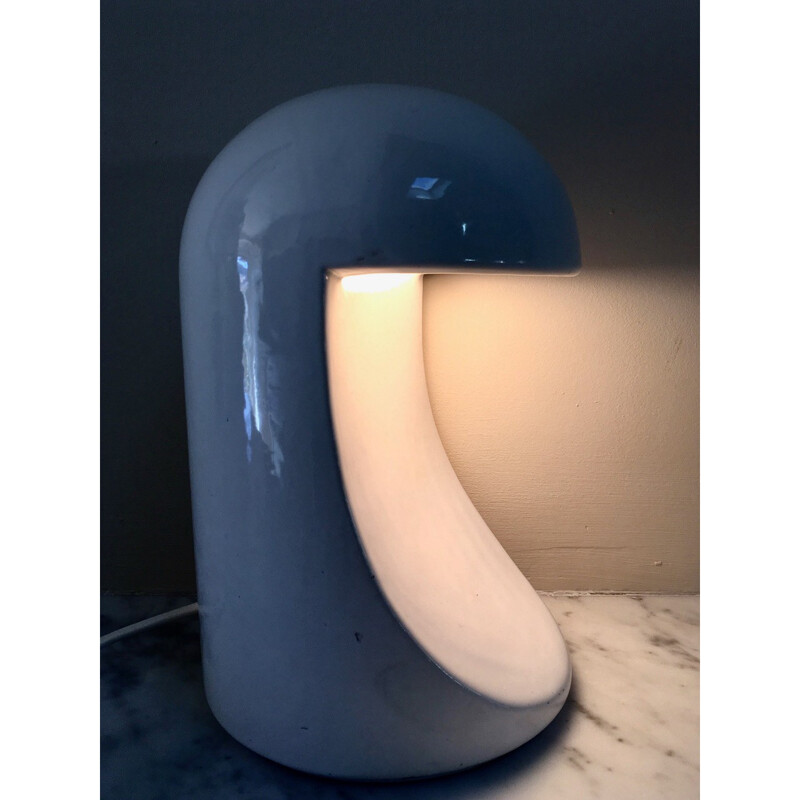 Lampe blanche en céramique modèle Longobarda de Marcello Cuneo - 1960
